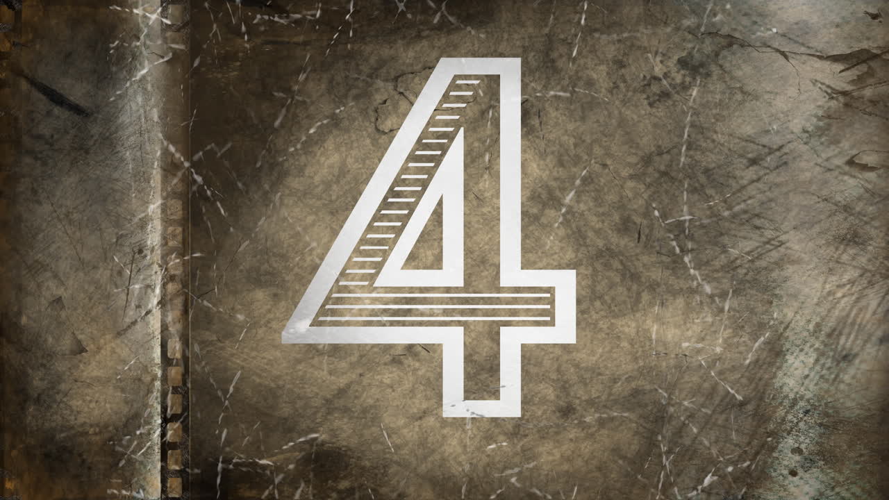 animación de cuenta atrás de cine en 4k