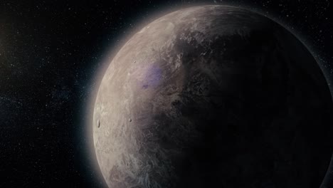un planeta en el espacio