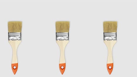 primer plano con pincel contra un fondo blanco, animación en bucle sin costuras