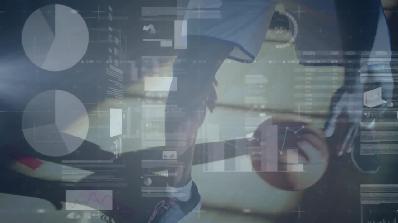 농구 선수들에 대한 데이터 처리 애니메이션