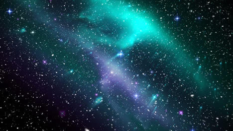 animación de la nieve que cae durante el invierno aurora boreal n fondo