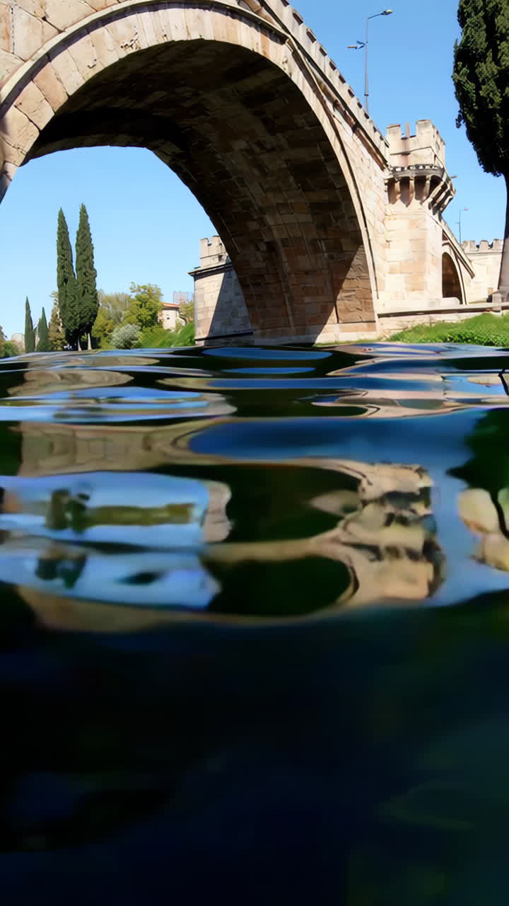 Ancient Bridge Underneath Water Reflection