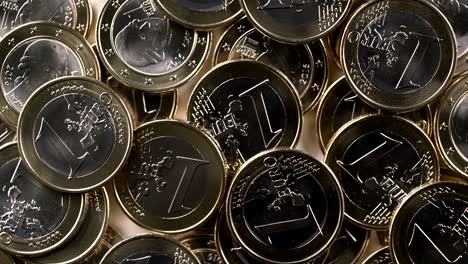 rotating background of one euro coins