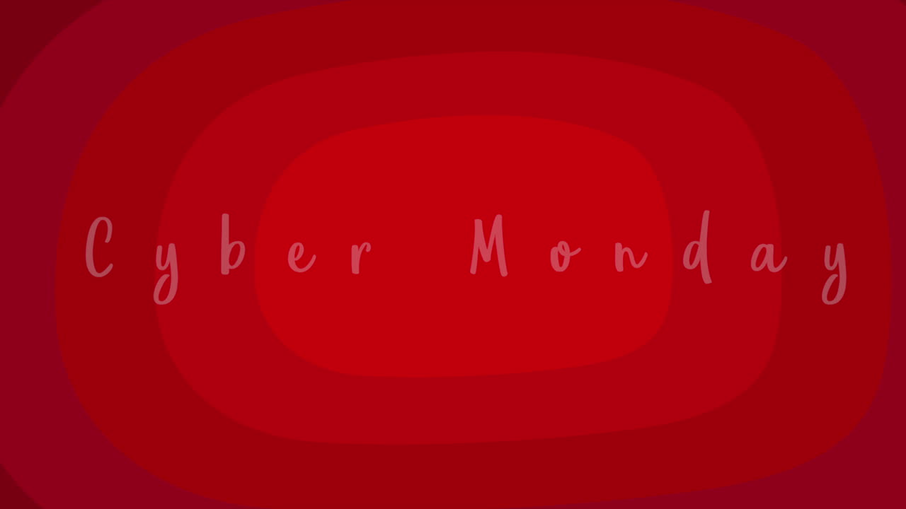 lunes cibernético en gradiente moderno de ondas rojas