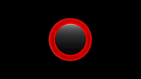 blank black button with red back light.