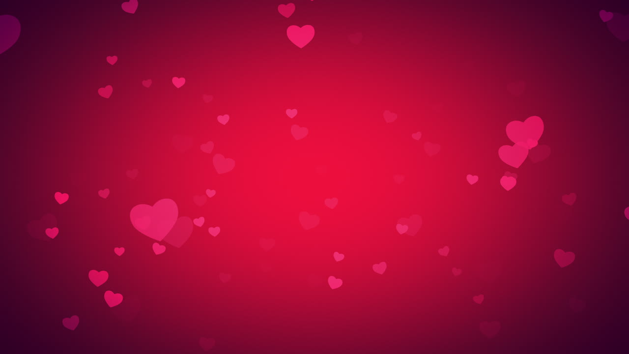 día de san valentín fondo brillante animación corazón romántico 57