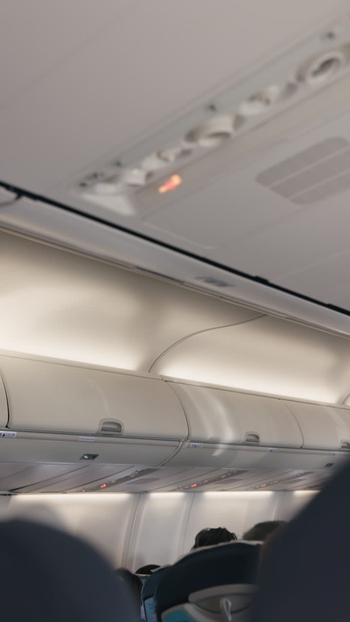 interior de la cabina del avión