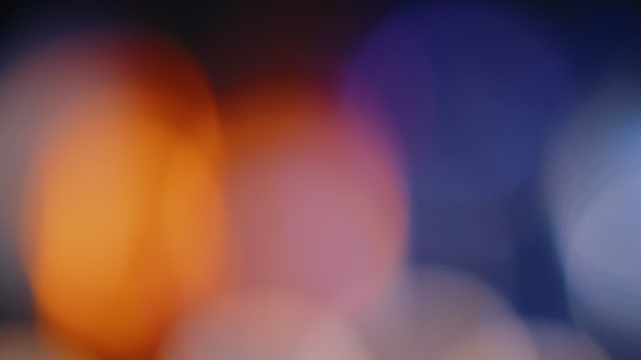 Light Leaks blurred 4K footage, Moving blinking circle lens glow flare bokeh overlays, transitions