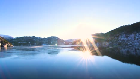 boating-in-the-fjords-surrounding-Bergen,-Norway