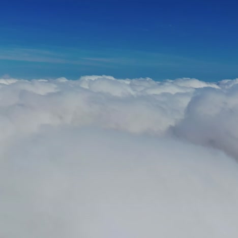 fluffy white clouds. fantastic sky landscape. natural heaven background. camera moves to the right. slow motion.