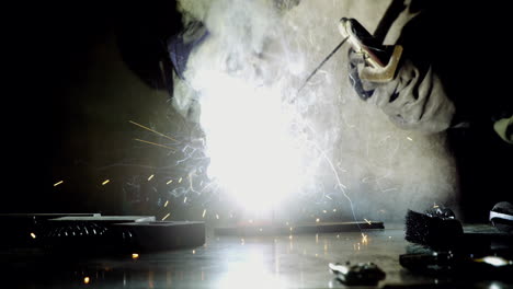 welder welding a metal