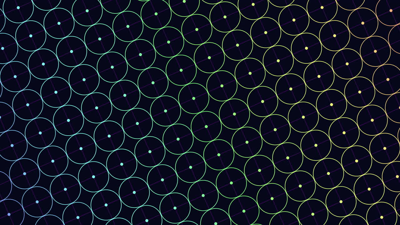 Rainbow dots pattern with neon lines 2