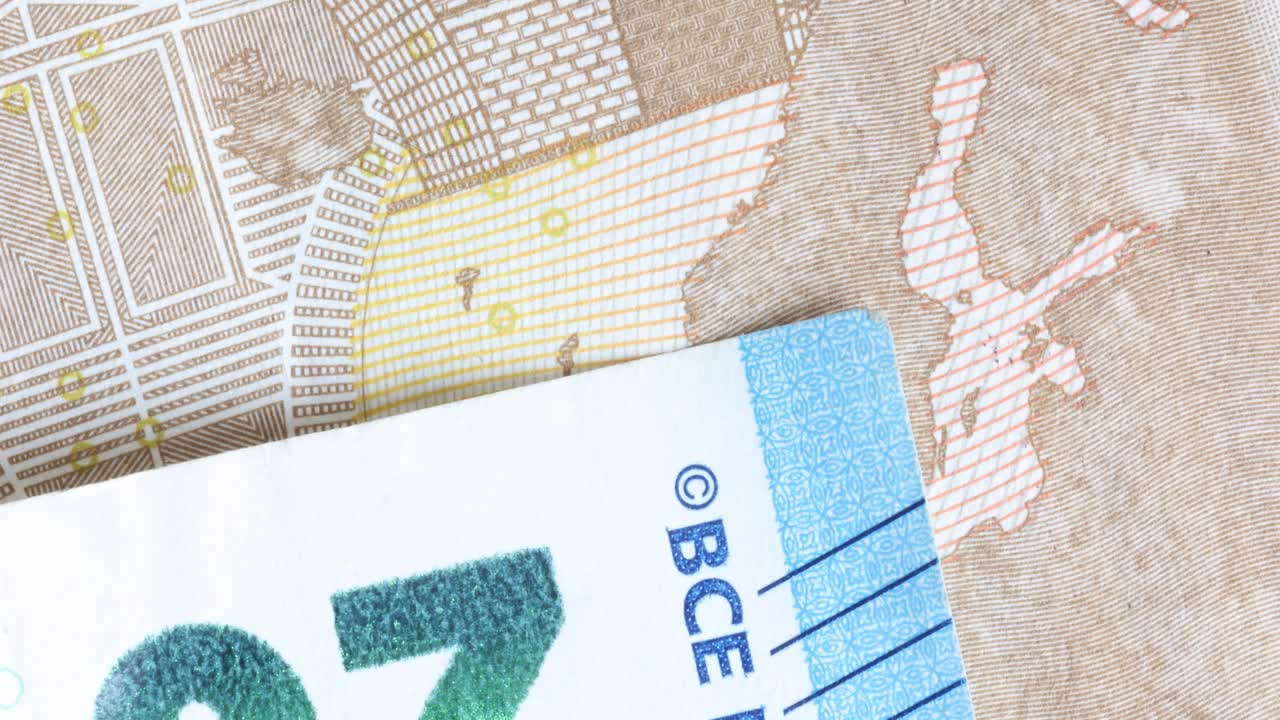 Close-up of Euro Currency
