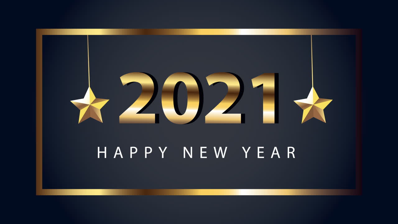 feliz año nuevo 2021 diseño gráfico dorado