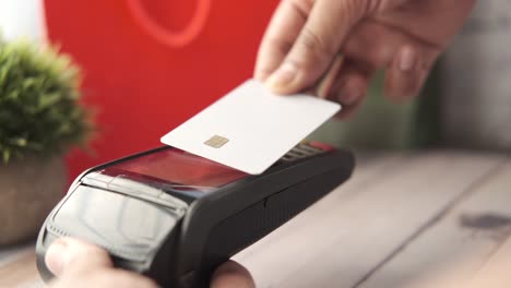 credit card payment at pos terminal