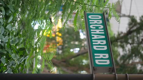orchard road sign in singapore