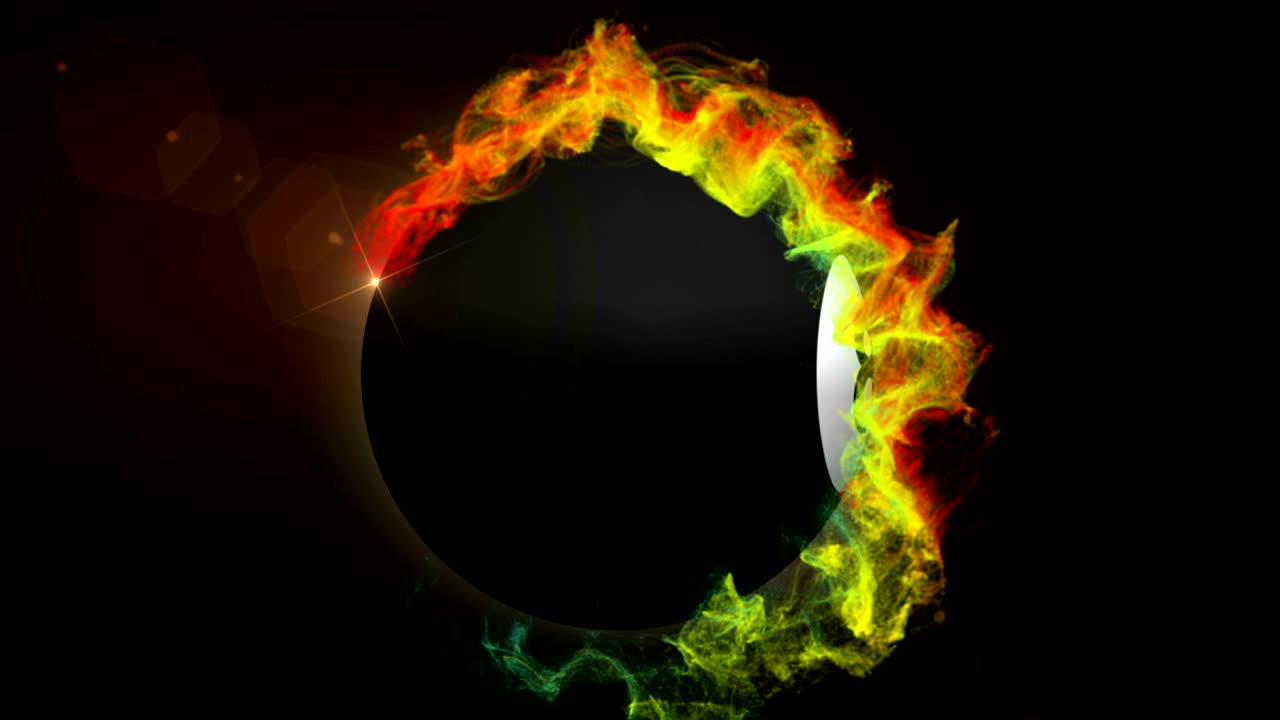 Number 8 Pool Ball Animation and Particles Ring