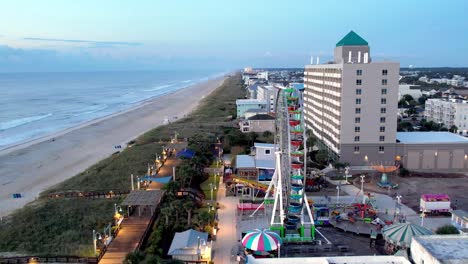 carolina beach nc, parque de atracciones del paseo marítimo de carolina del norte aéreo