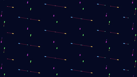 Vibrant-and-artistic-colorful-arrow-pattern-on-dark-blue-background