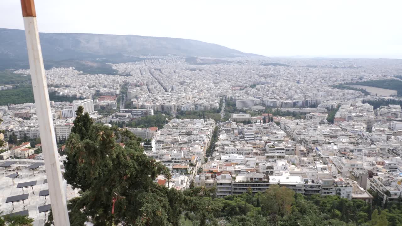 vista panorámica de la antigua ciudad de atenas, grecia.