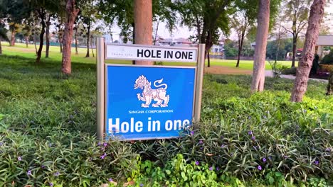 sign at thana city golf course in thailand