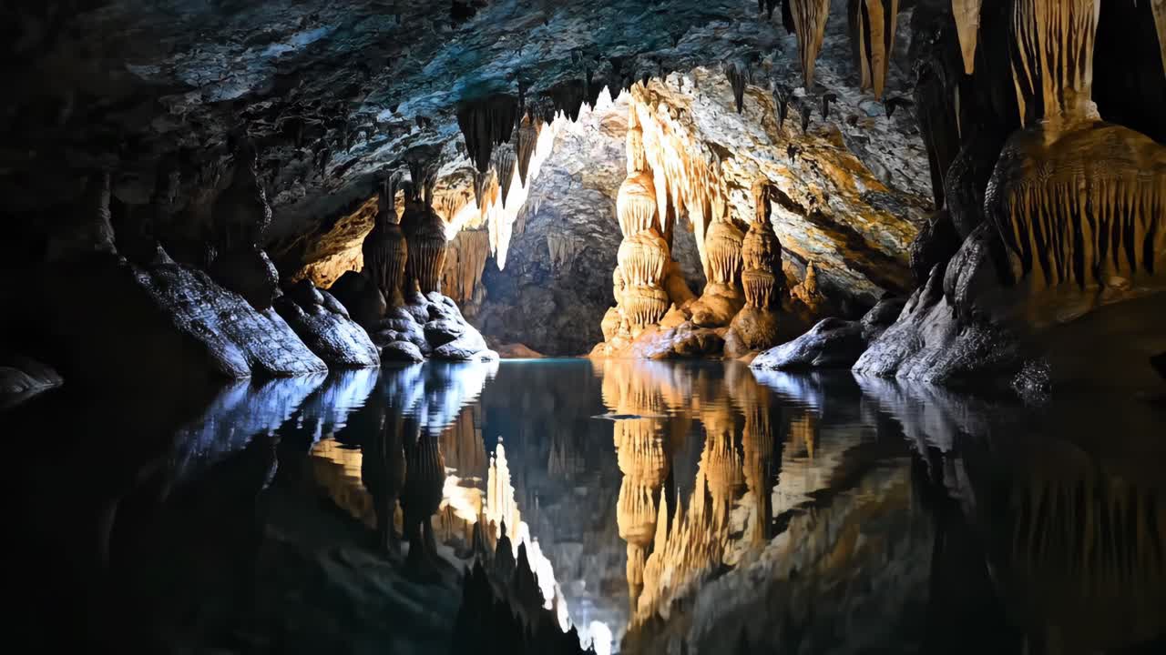 Stunning Cave with Reflections