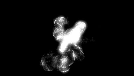 abstract dynamic particle source on a black background