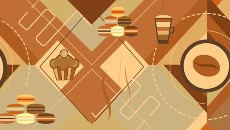 shape flat coffee background