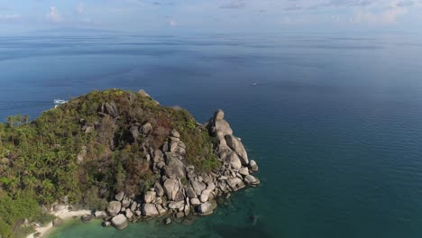 Aerial-Journey-Above-Tropical-Lagoon-at-Freedom-Beach