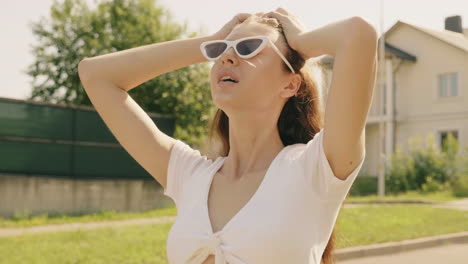 woman enjoying the sun