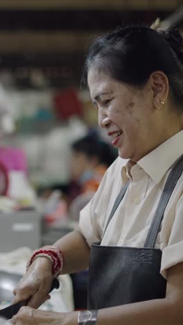 woman working in a market