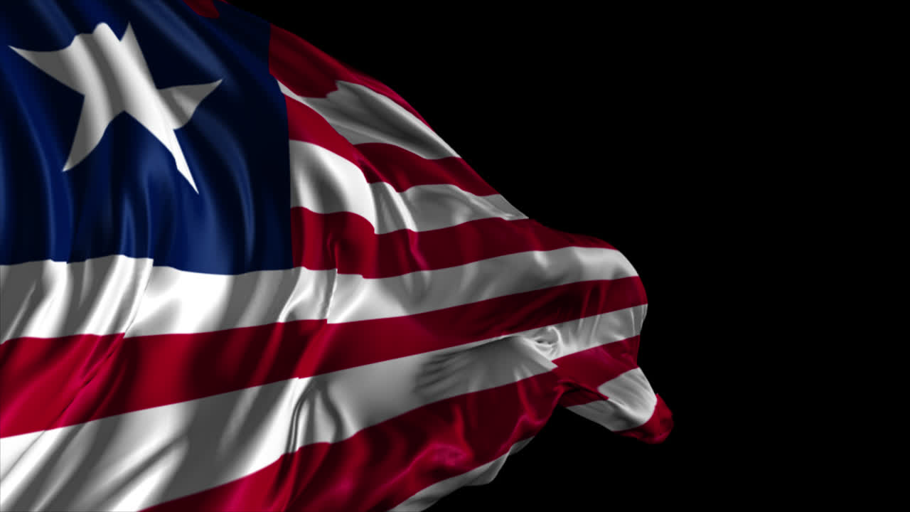 ondeando la bandera de liberia