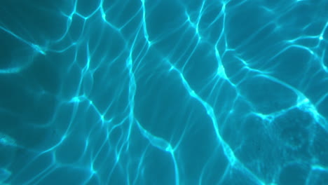 wave patterns play across surface of swimming pool bottom