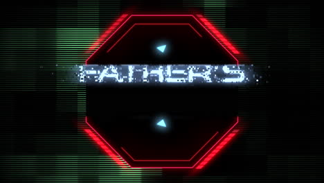 fathers day with neon hud futuristic elements