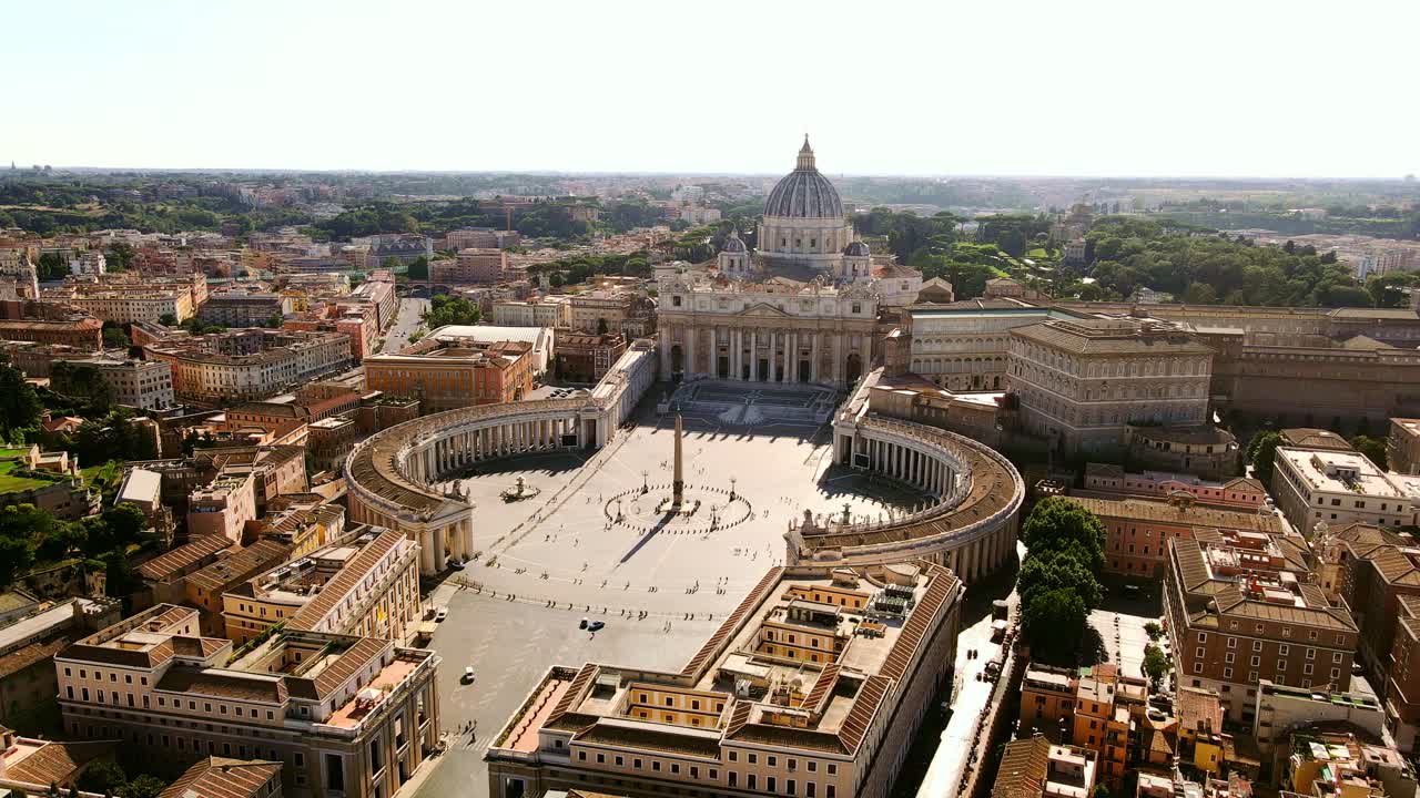 Drone captures a solemn, empty Vatican square awaiting new papal leadership
