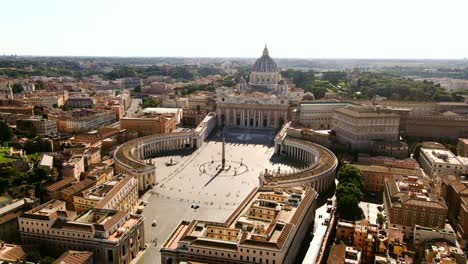 drone captures a solemn, empty vatican square awaiting new papal leadership