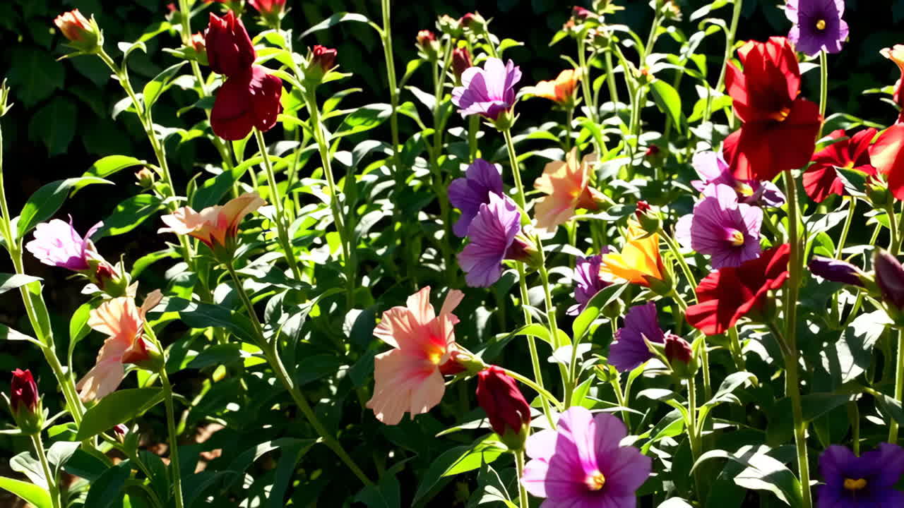 정원에서 화려한 꽃