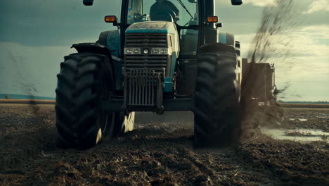 tractor en un campo