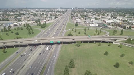 aerial footage of interstate