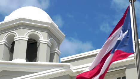 Puerto-rican-flag-waving-on-the-wind-in-front-of-a-government-building