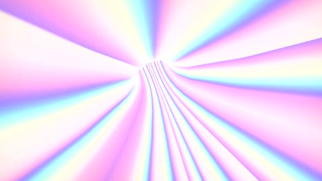 seamless loop of interstellar travel through a rainbow wormhole. galaxy fantasy background and pastel color.the unicorn in tunnel flight in cosmic space animation