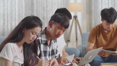 students studying together