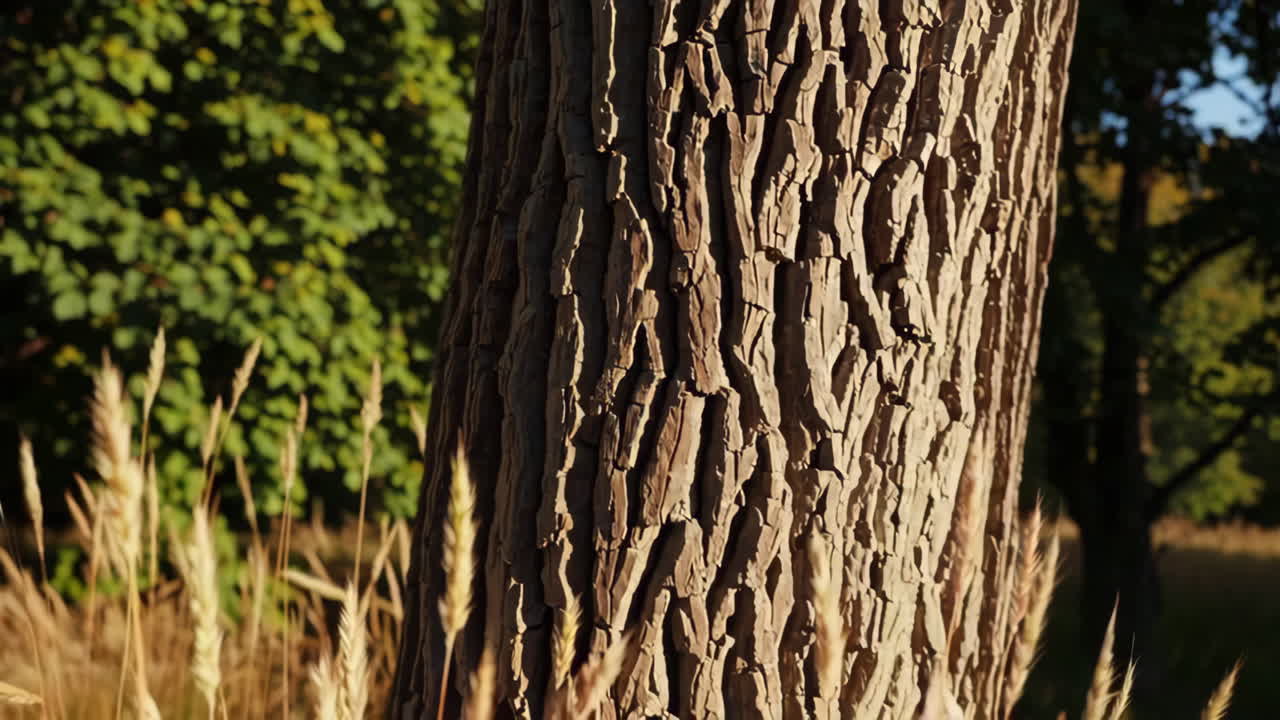 Close-up of Tree Trunk with Bark Texture