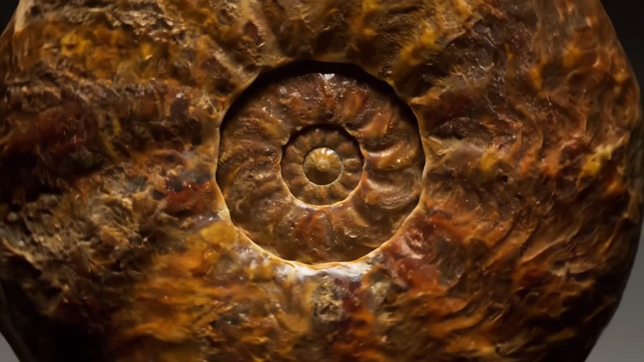 Close-up of an Ammonite Fossil