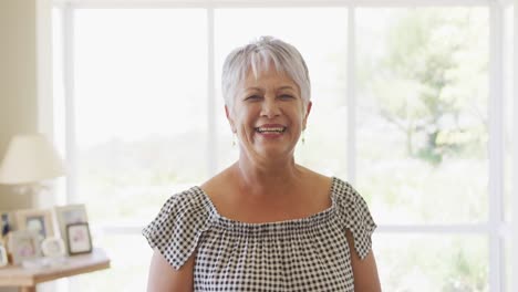 senior woman smiling at home