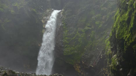 view of the wild waterfalls of the river