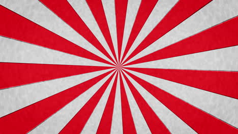 animación de rayas blancas y rojas que giran en un bucle sin costura