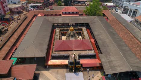 shri mookambika templo frente drone video sur de la india