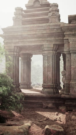 ancient temple ruins in the jungle