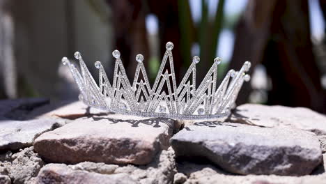 Silver-bridal-crown-for-the-bride's-wedding---pan-right